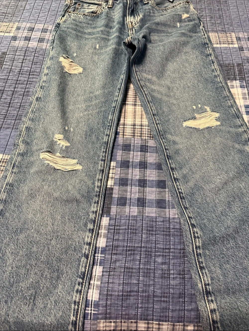 Gap boys 16 slim 90s original straight Blue Distressed Straight Jeans N W T